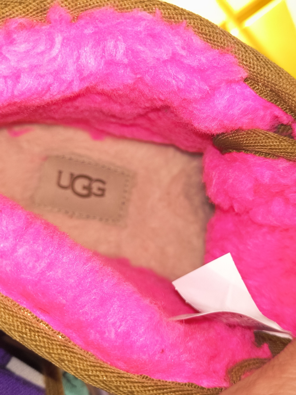 UGG Neumel Chopd Chestnut Neon Pink Boots - Size 8 (Worn ONCE with Box!)